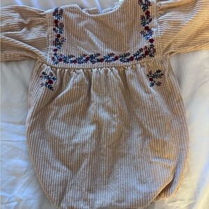 LOUIS LOUISE Embroidered CORDUROY Romper SIZE 18 MONTHS TODDLER FIRL